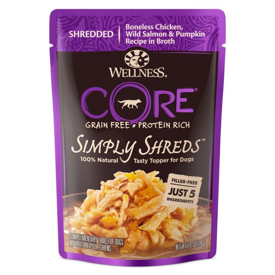 Wellness Core Simply Shreds Chicken, Salmon & Pumpkin Wet Dog Food