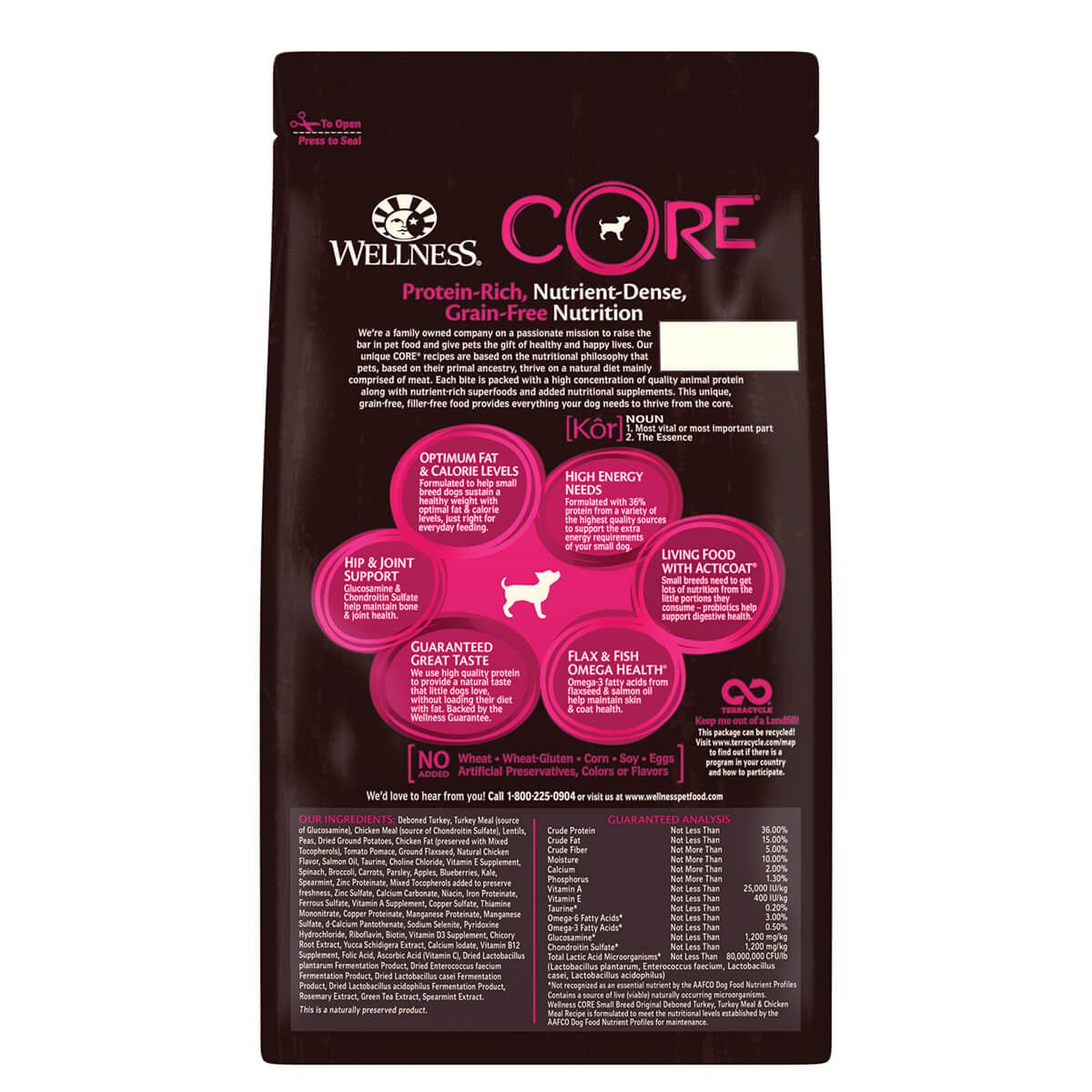 Wellness Core Small Breed Grain Free Adult Dry Dog Food