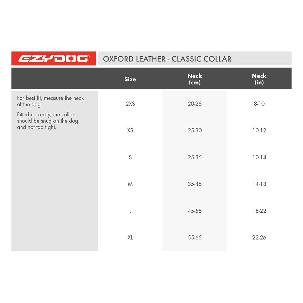 EzyDog Oxford Dog Collar Black