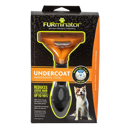 FURminator Long Hair deShedding Tool for Dogs
