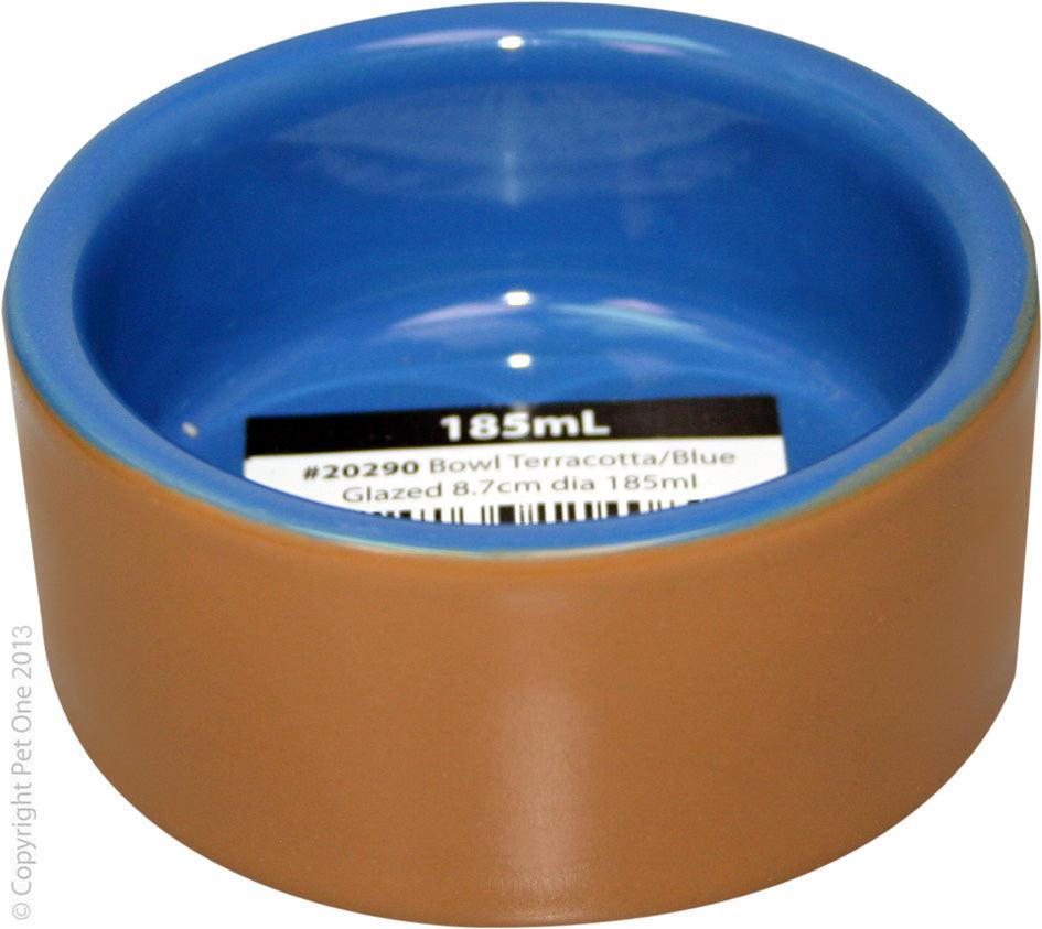 Pet One Terracotta Bowl Blue