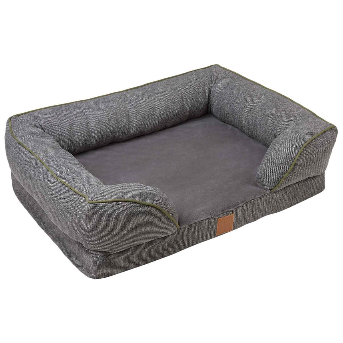 Buddy & Belle Orthopaedic Lounge Dog Bed Steel Grey Medium