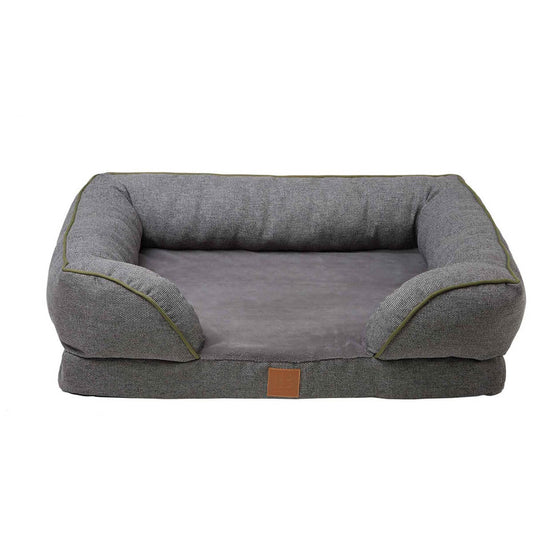 Buddy & Belle Orthopaedic Lounge Dog Bed Steel Grey Medium