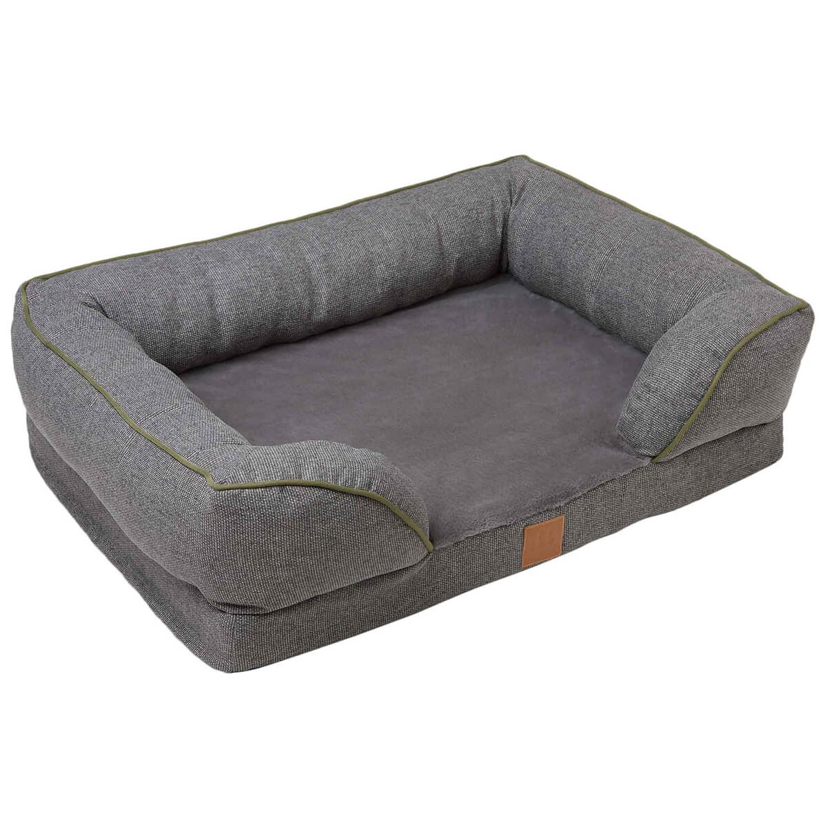 Buddy & Belle Orthopaedic Lounge Dog Bed Steel Grey Medium