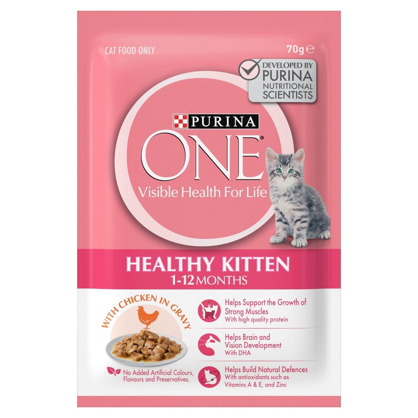 Purina One Kitten Chicken Wet Cat Food 70g