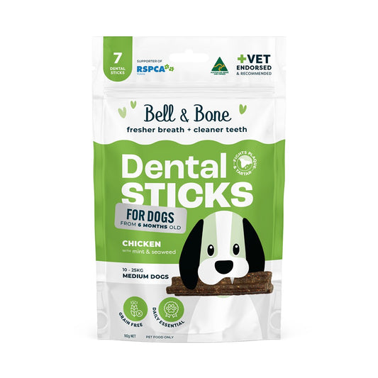 Bell & Bone Medium Breed Chicken Dental Sticks Dog Treats