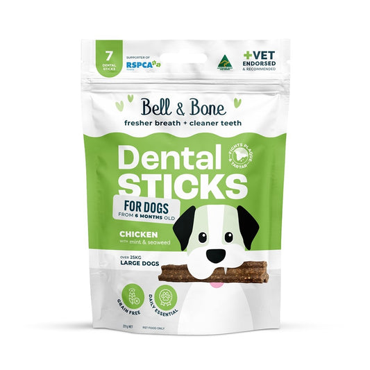 Bell & Bone Large Breed Chicken Dental Sticks Dog Treats