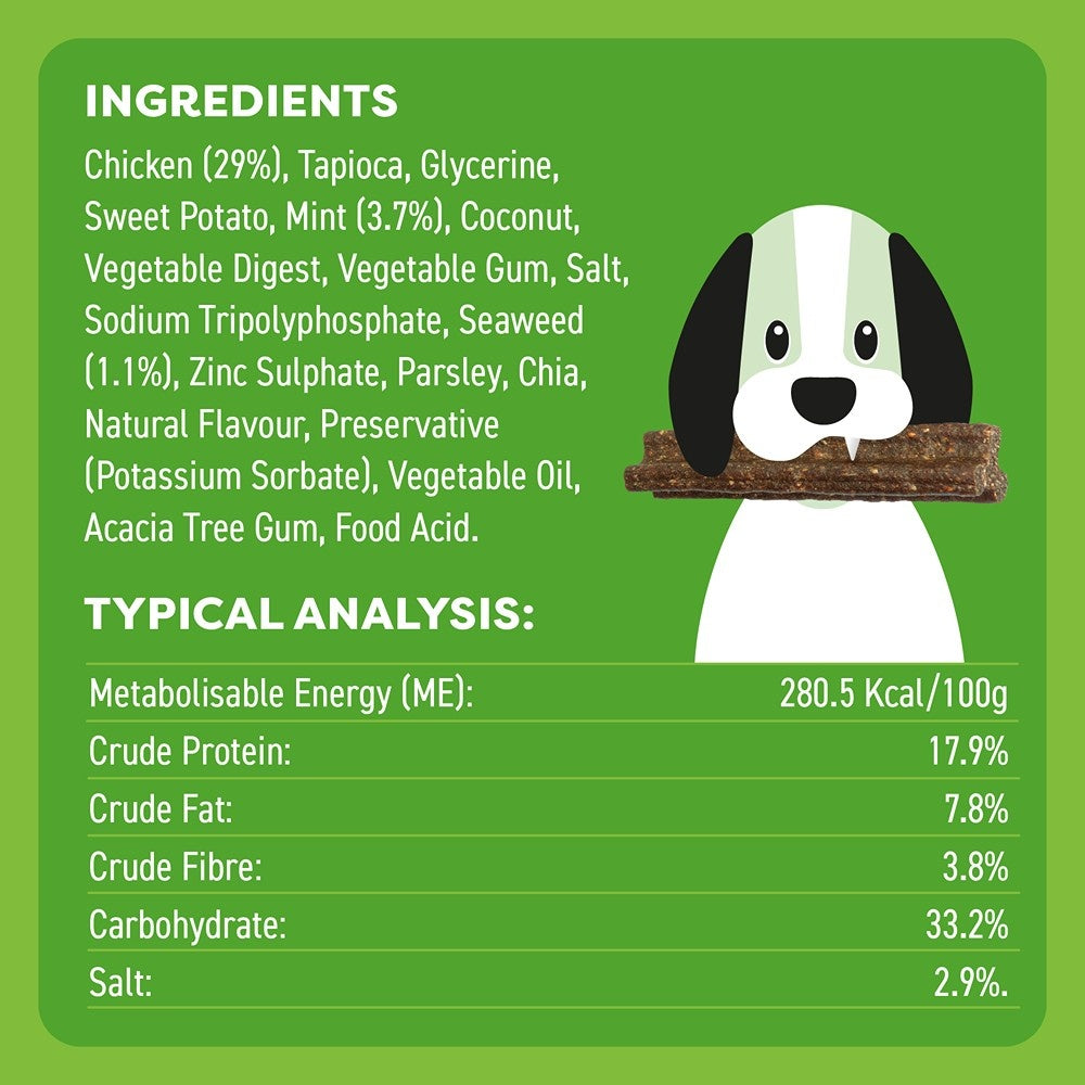 Bell & Bone Large Breed Chicken Dental Sticks Dog Treats