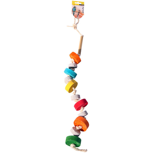 Avi One Lanyard Wooden Blocks With Pumice Bird Toy