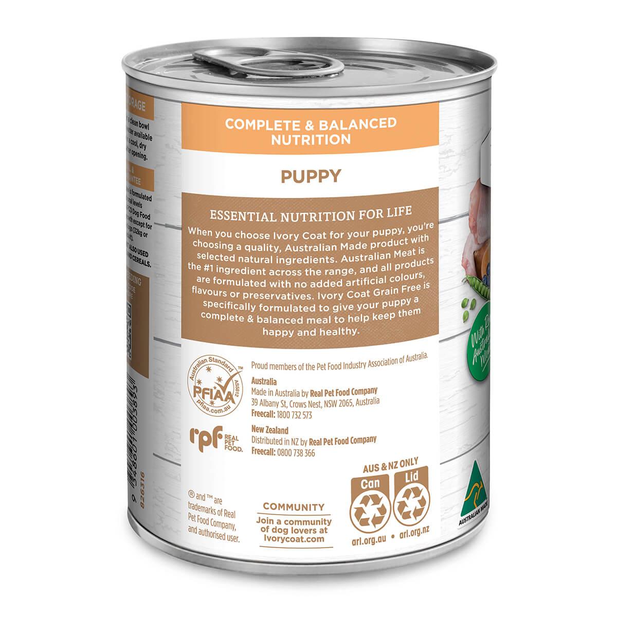 Ivory Coat Puppy Chicken Stew Grain Free Wet Dog Food