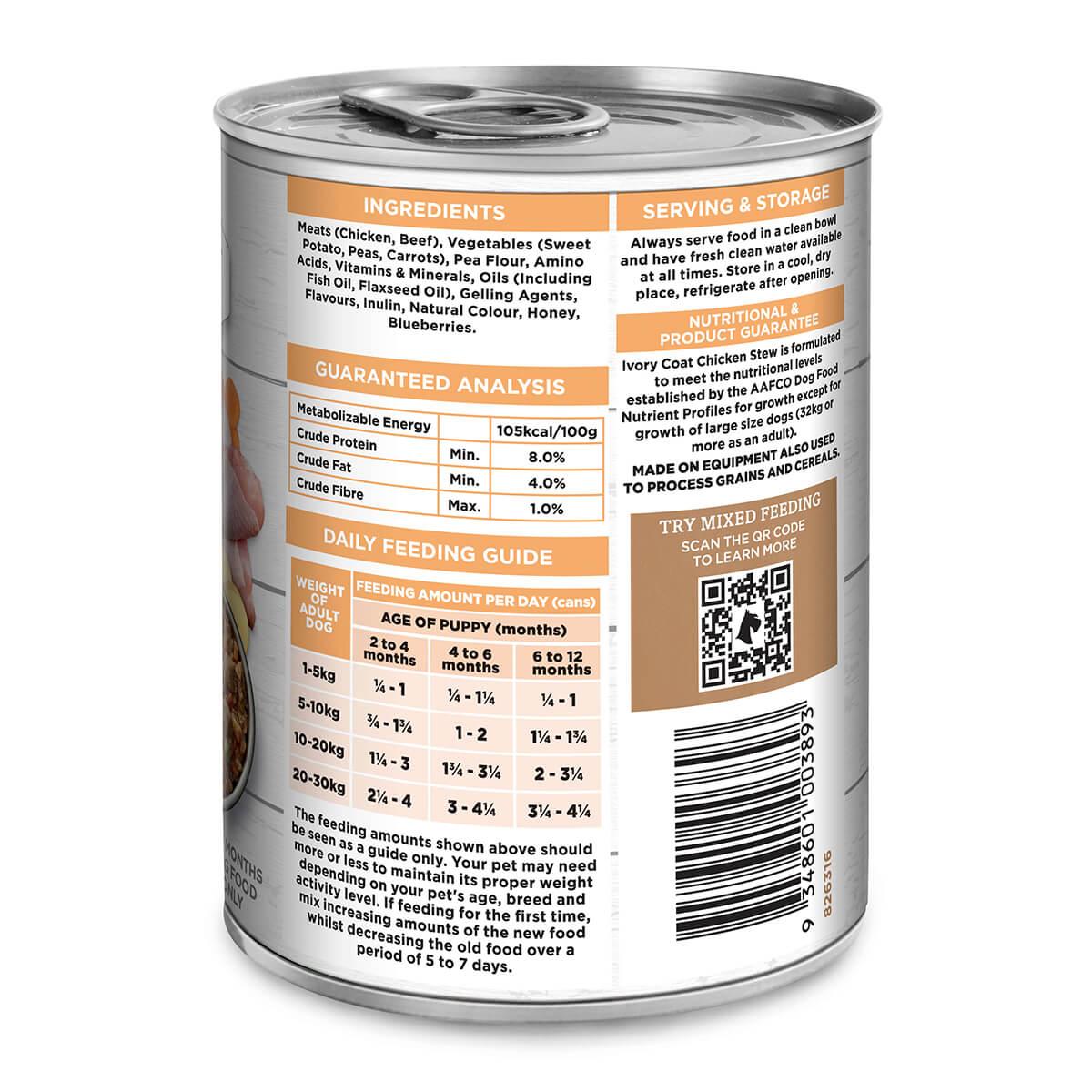 Ivory Coat Puppy Chicken Stew Grain Free Wet Dog Food