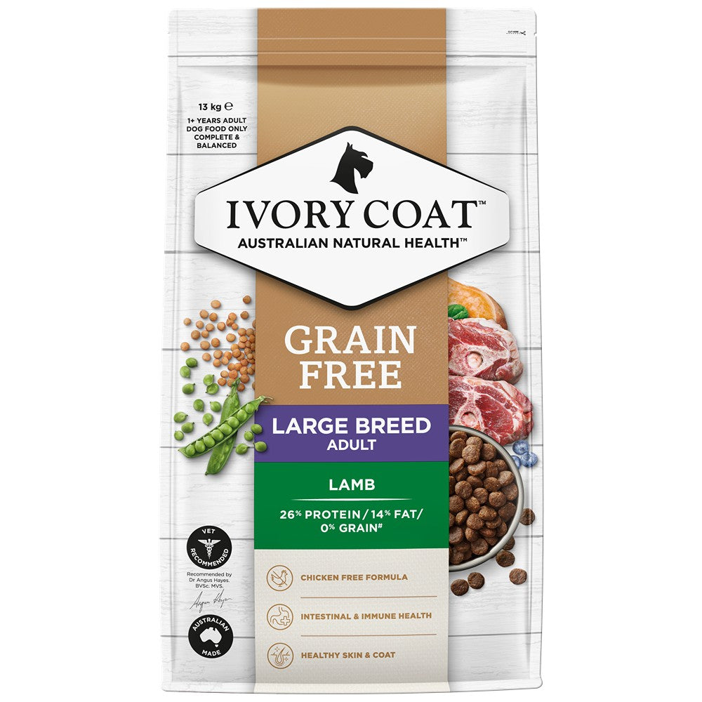 Ivory Coat Grain Free Large Breed Adult Lamb Dry Dog Food