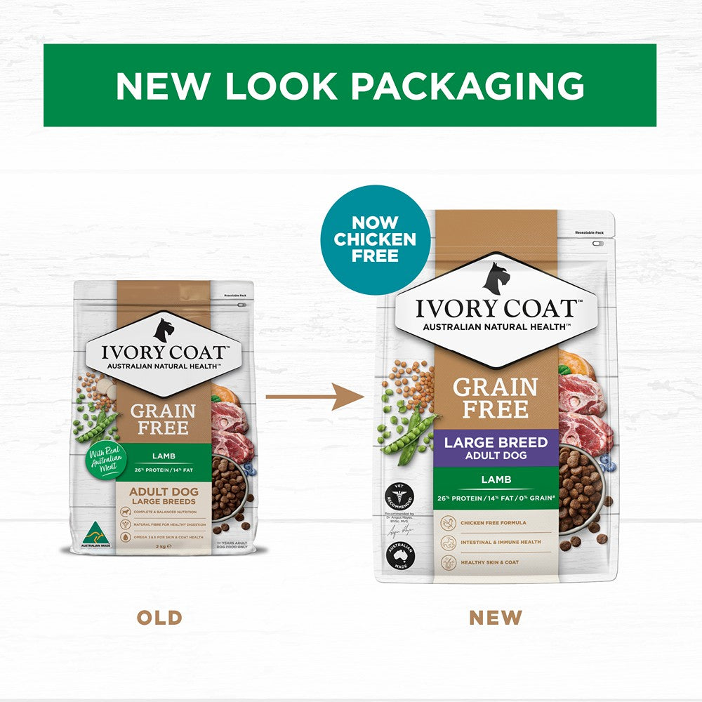 Ivory Coat Grain Free Large Breed Adult Lamb Dry Dog Food