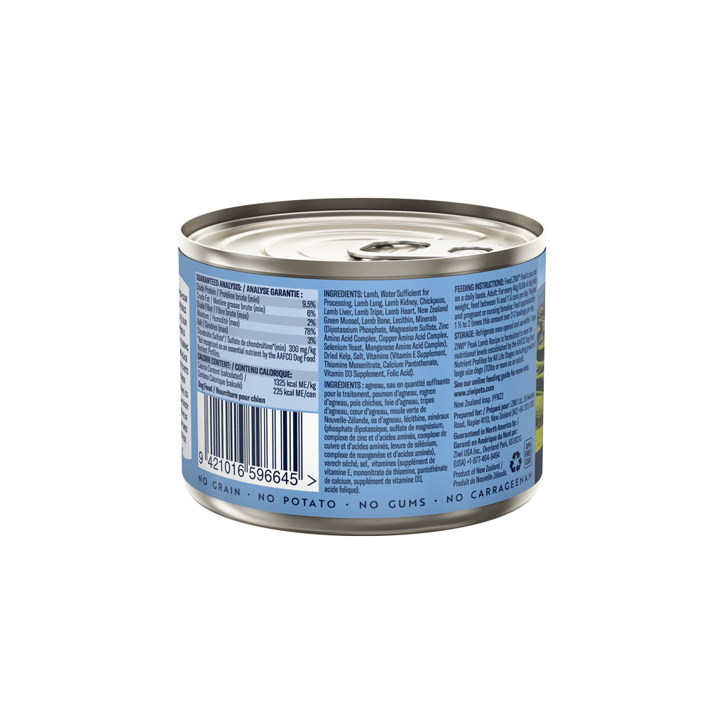 Ziwi Peak Lamb Recipe Wet Dog Food
