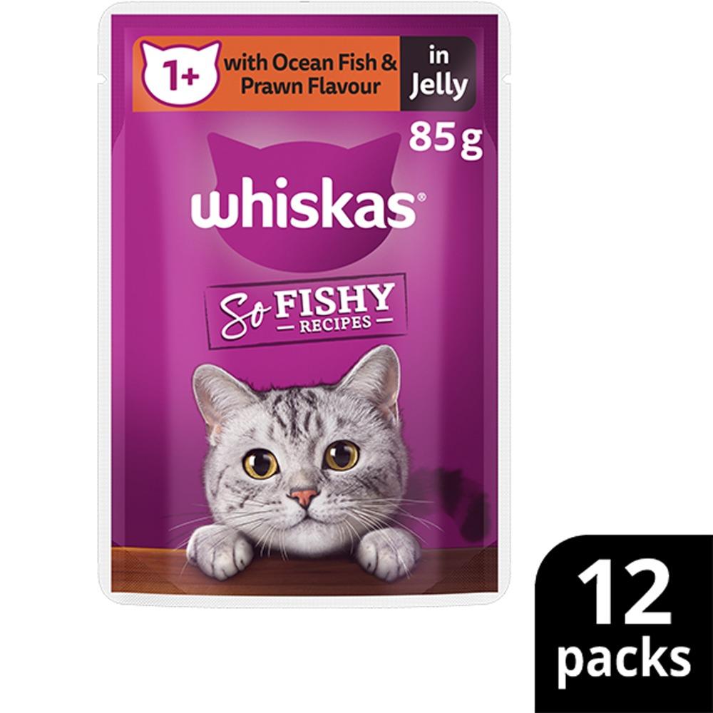 Whiskas Adult So Fishy Seafood in Jelly Wet Cat Food 12x85g