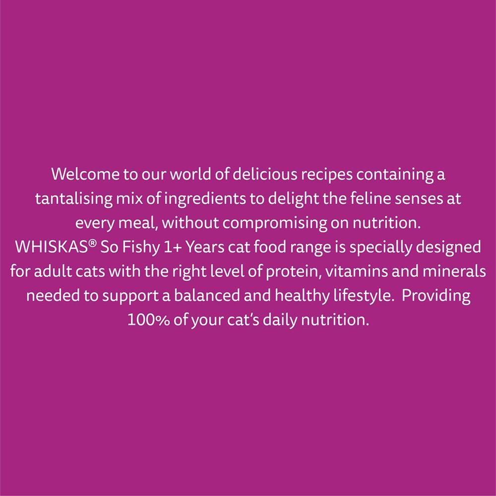 Whiskas Adult So Fishy Seafood in Jelly Wet Cat Food 12x85g