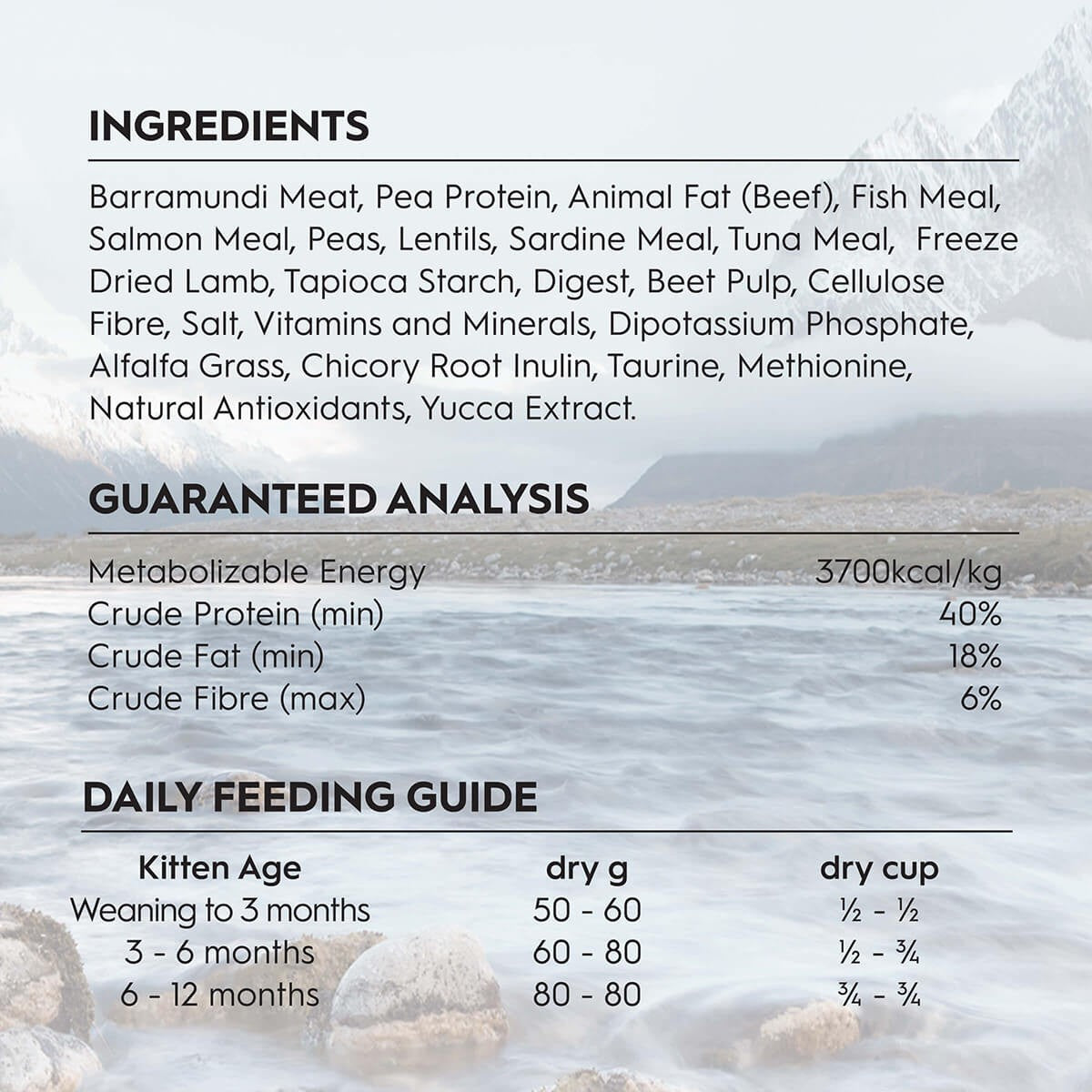 Trilogy Kitten Barramundi with Tuna & Freeze Dried Lamb Dry Cat Food