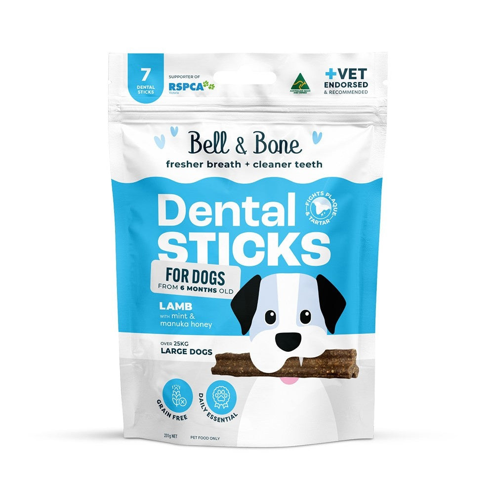 Bell & Bone Large Breed Lamb Dental Sticks Dog Treats