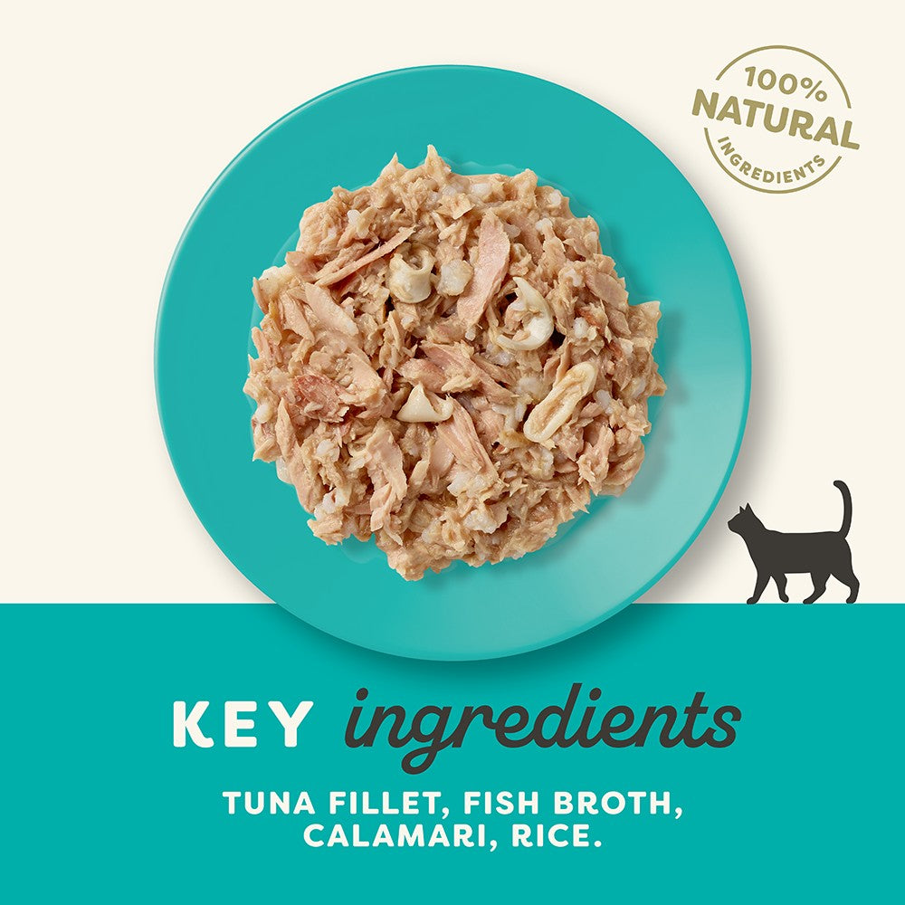 Applaws Natural Tuna Fillet with Calamari in Broth Wet Cat Food Pot
