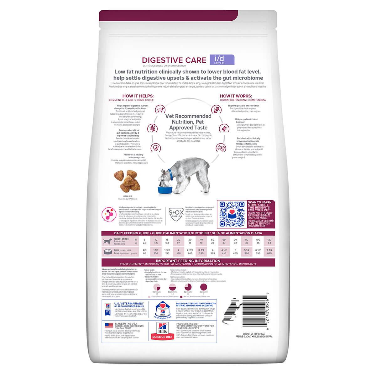 Hill's Prescription Diet I/D Digestive Care Low Fat Dry Dog Food
