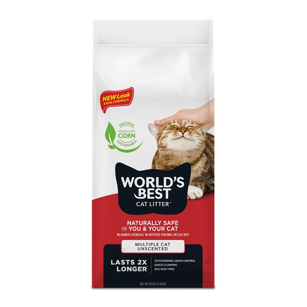 World's Best Multiple Cat Unscented Cat Litter