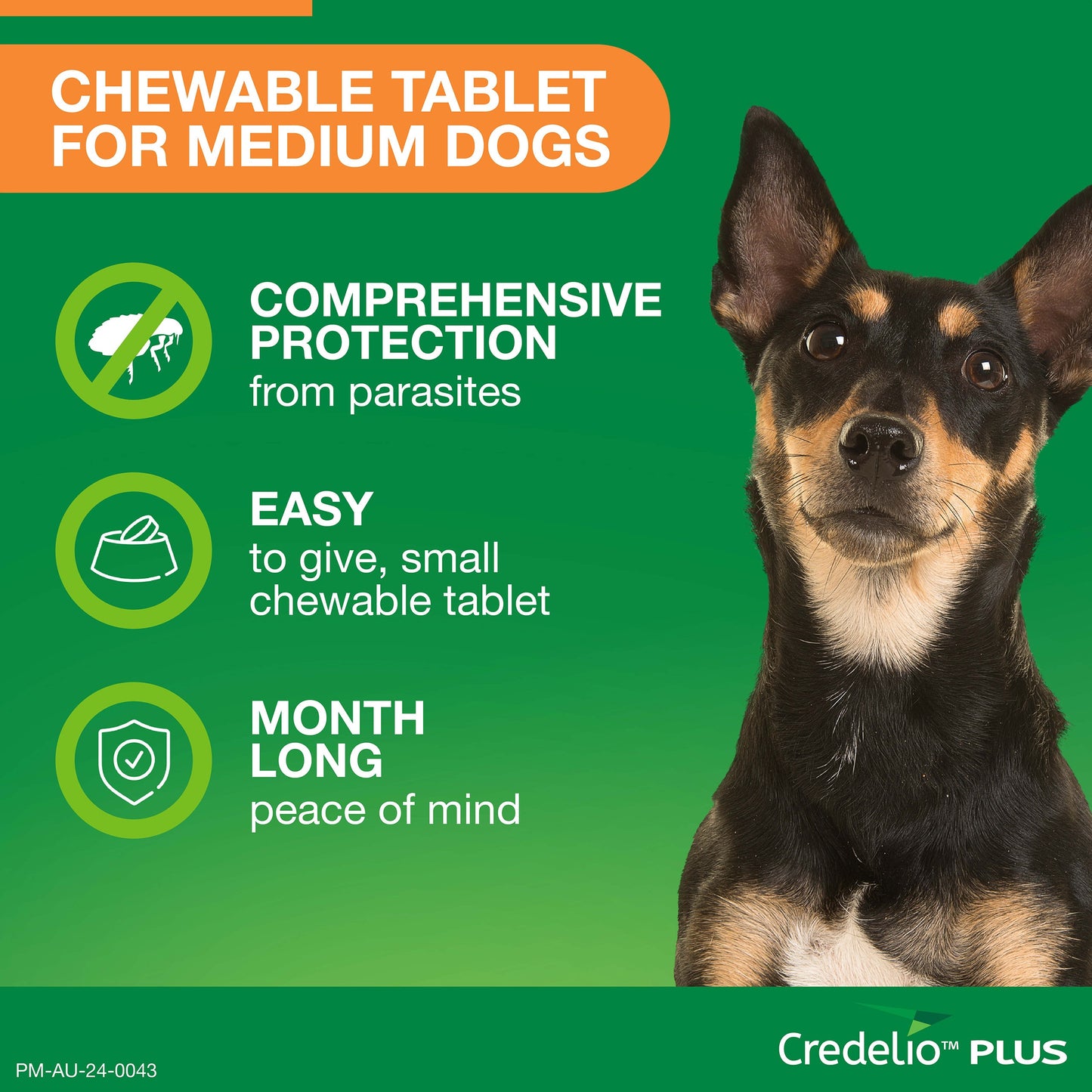 Credelio Plus Chewable Tablets For Medium Dogs 5.5-11kg