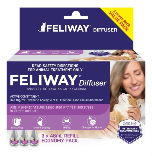 Feliway Home Diffuser Refill 48ml 3 pack