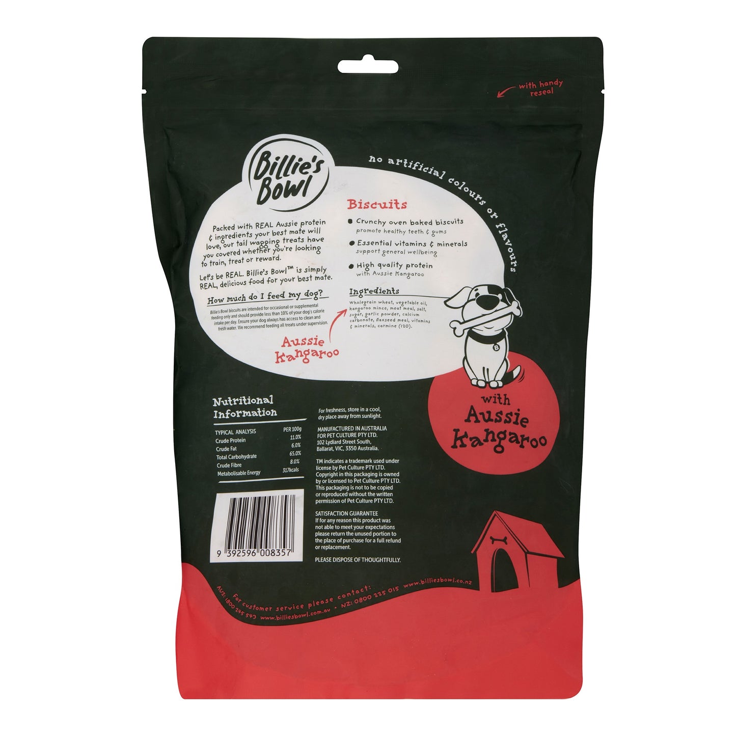 Billie's Bowl Biscuits with Aussie Kangaroo Dog Treats