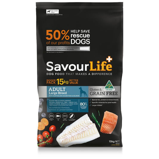 Savourlife Grain Free Adult Large Breed Fish Dry Dog Food