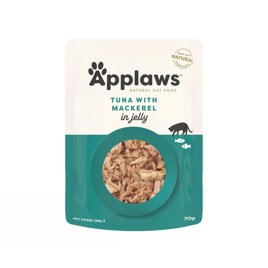 Applaws Natural Tuna with Mackerel in Jelly Wet Cat Food Pouch