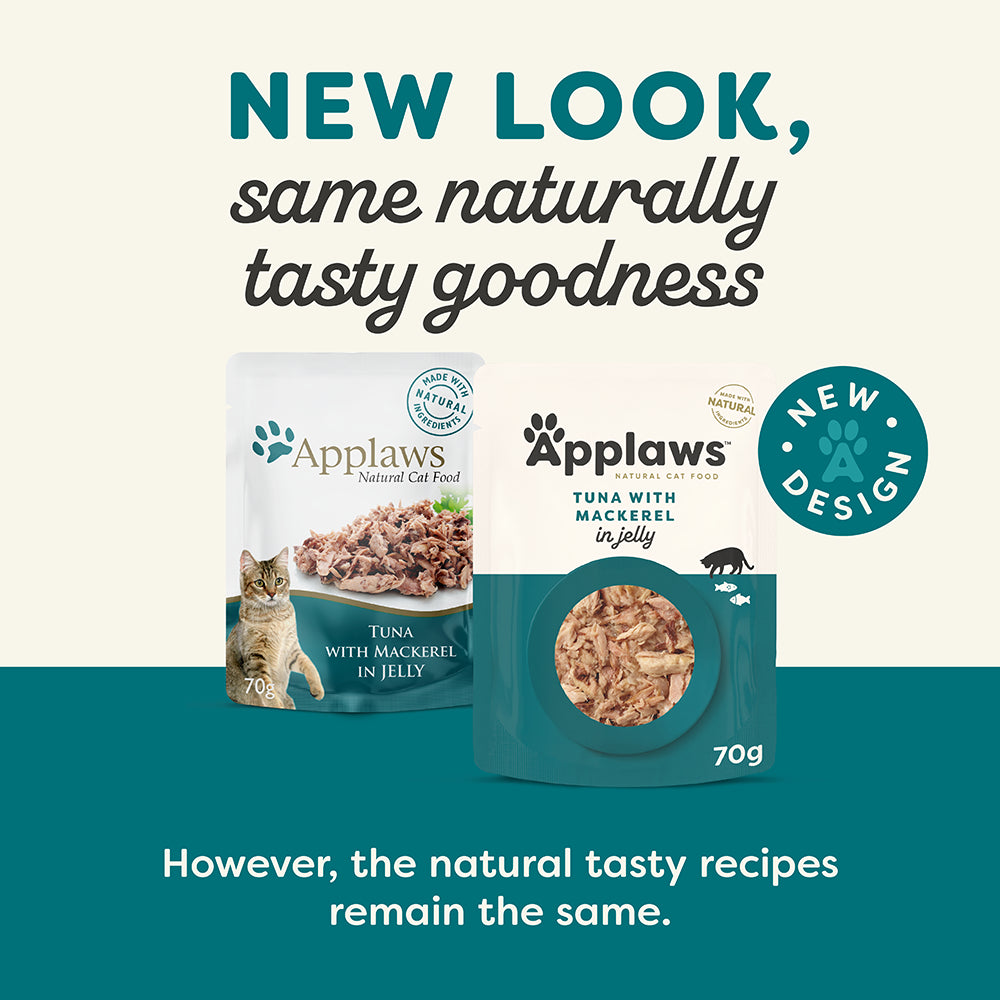 Applaws Natural Tuna with Mackerel in Jelly Wet Cat Food Pouch