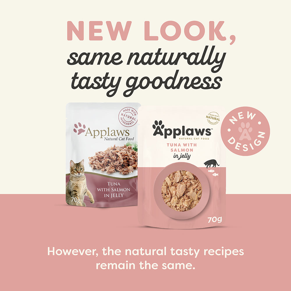 Applaws Natural Tuna with Salmon in Jelly Wet Cat Food Pouch