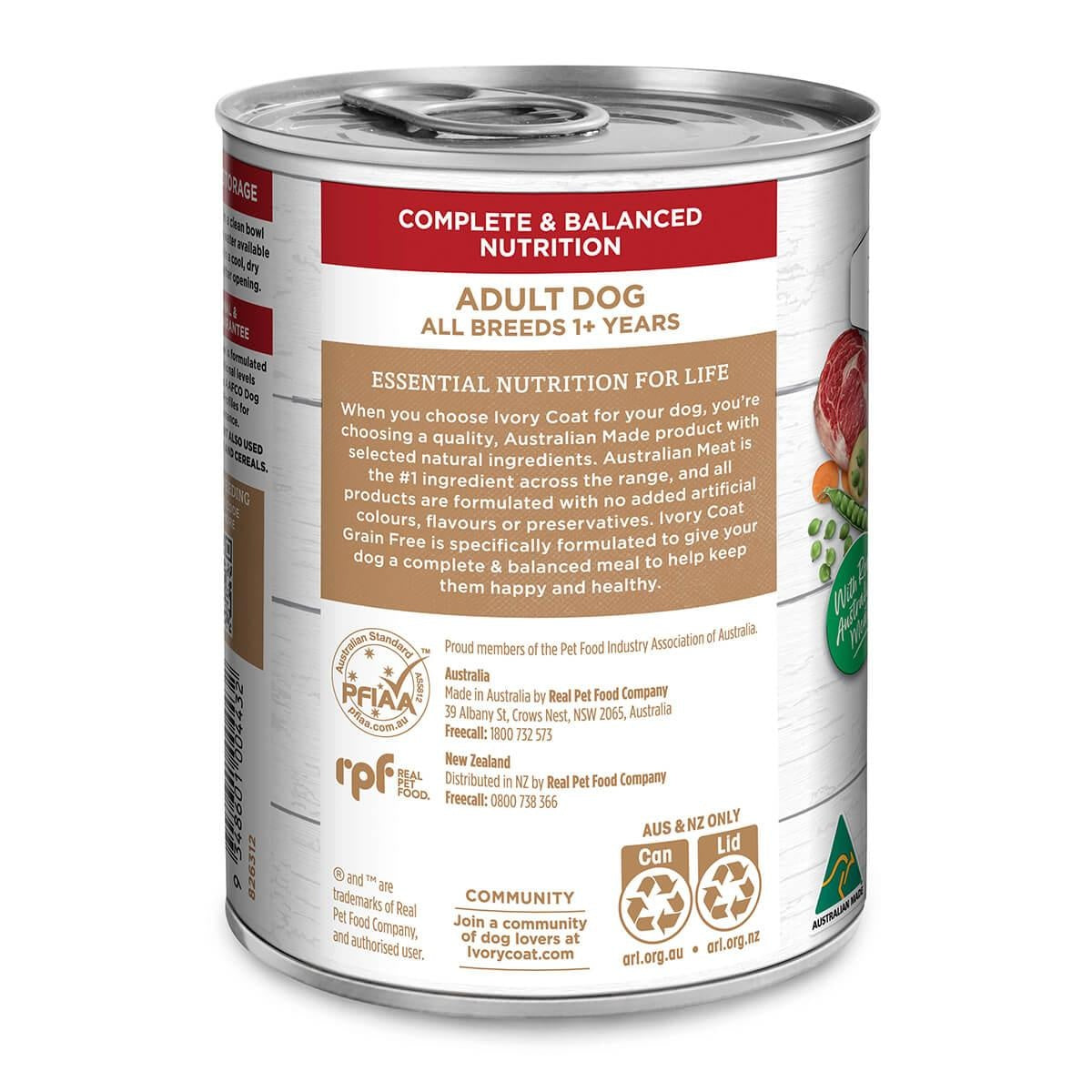 Ivory Coat Grain Free Adult Beef Stew Wet Dog Food