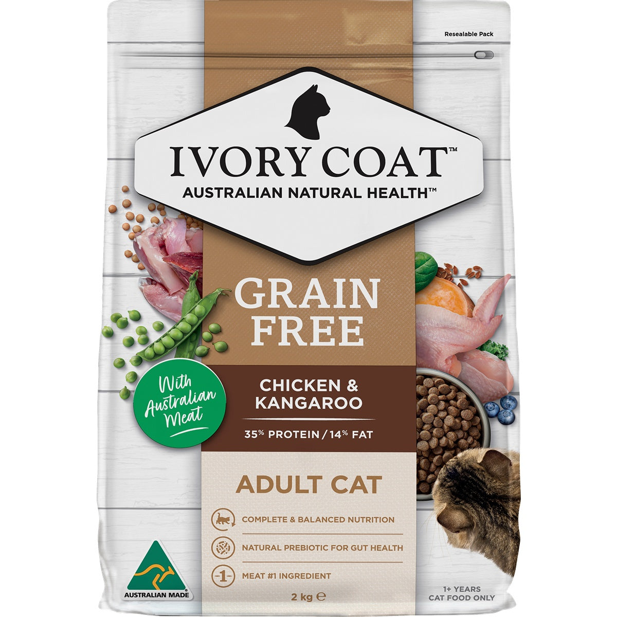 Ivory Coat Grain Free Indoor Adult Dry Cat Food Chicken & Kangaroo