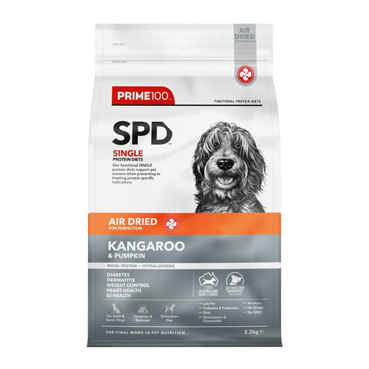 Prime100 SPD Air Dried Kangaroo & Pumpkin Dry Dog Food