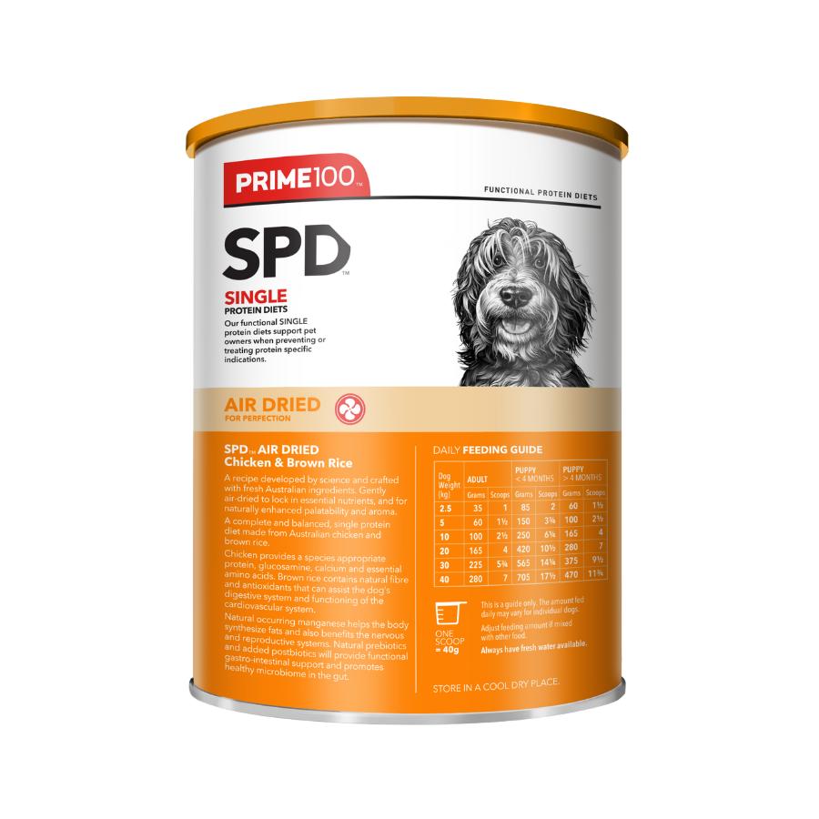 Prime100 SPD Air Dried Chicken & Brown Rice Dry Dog Food