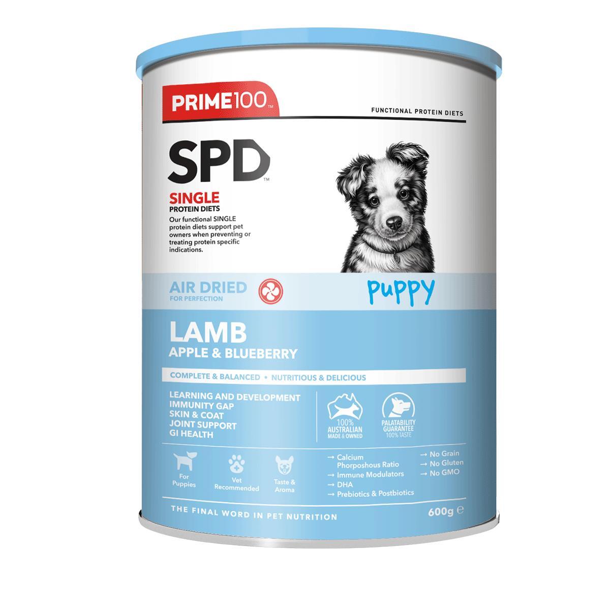 Prime100 SPD Air Dried Lamb Apple & Blueberry Puppy Dry Dog Food