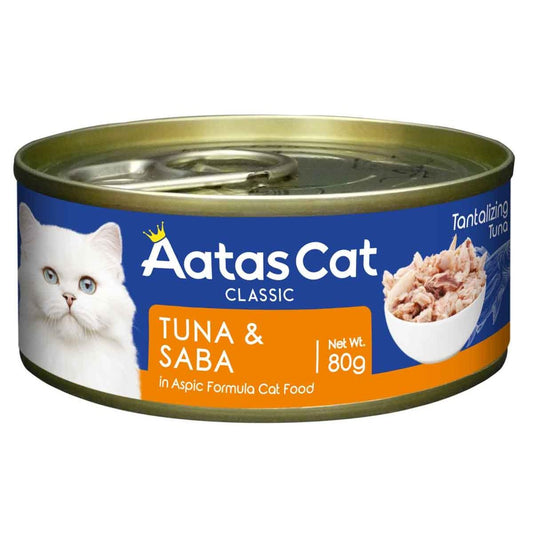 Aatas Tantalizing Tuna & Saba in Jelly Wet Cat Food 80g