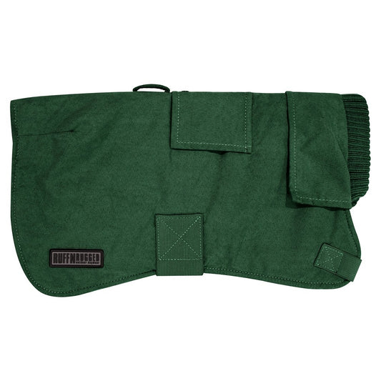 Ruff n Rugged Suedette Trench Dog Coat Moss