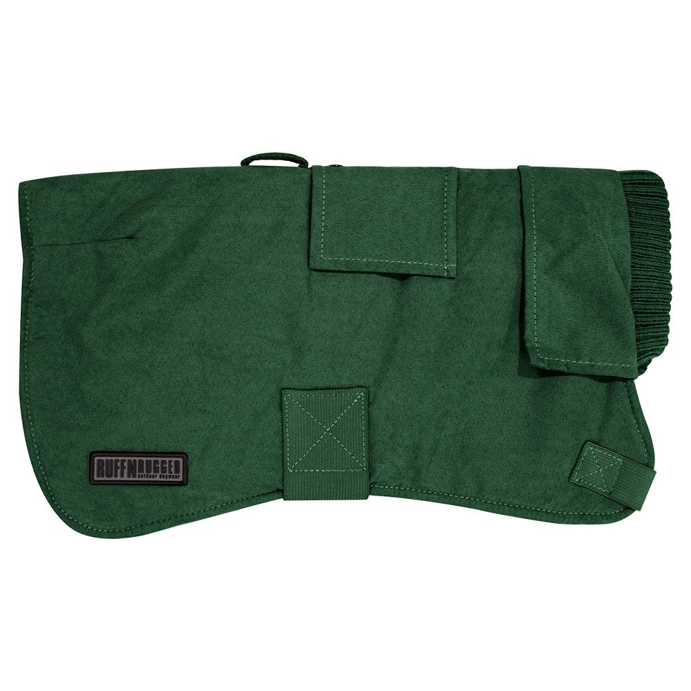 Ruff n Rugged Suedette Trench Dog Coat Moss