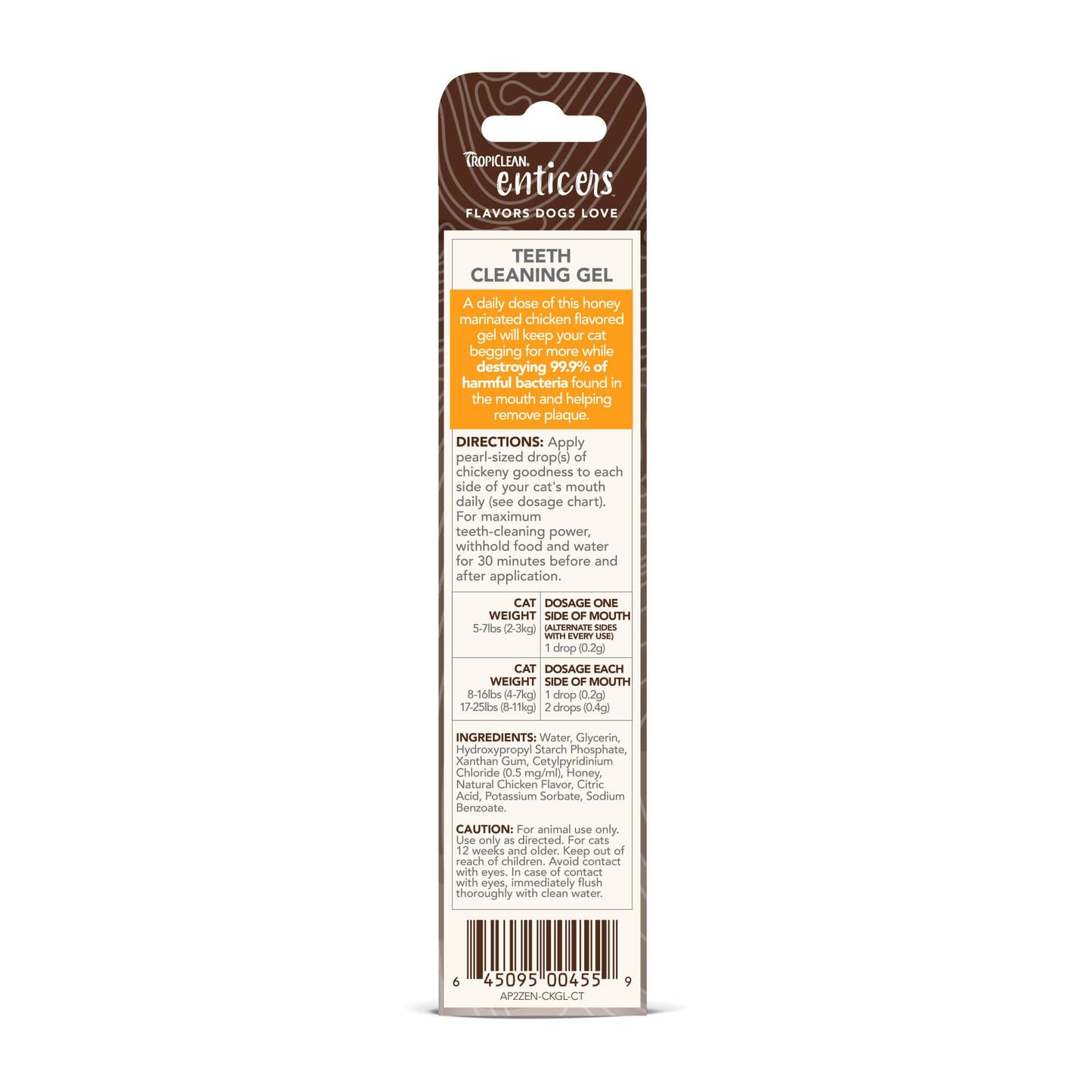Tropiclean Enticers Honey Marinated Chicken Teeth Cleaning Cat Gel