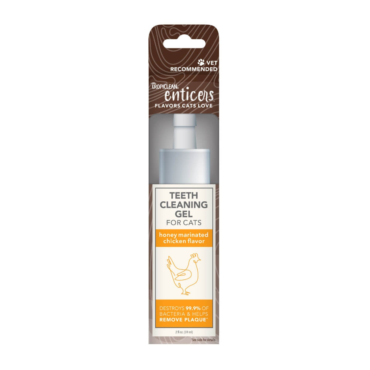 Tropiclean Enticers Honey Marinated Chicken Teeth Cleaning Cat Gel