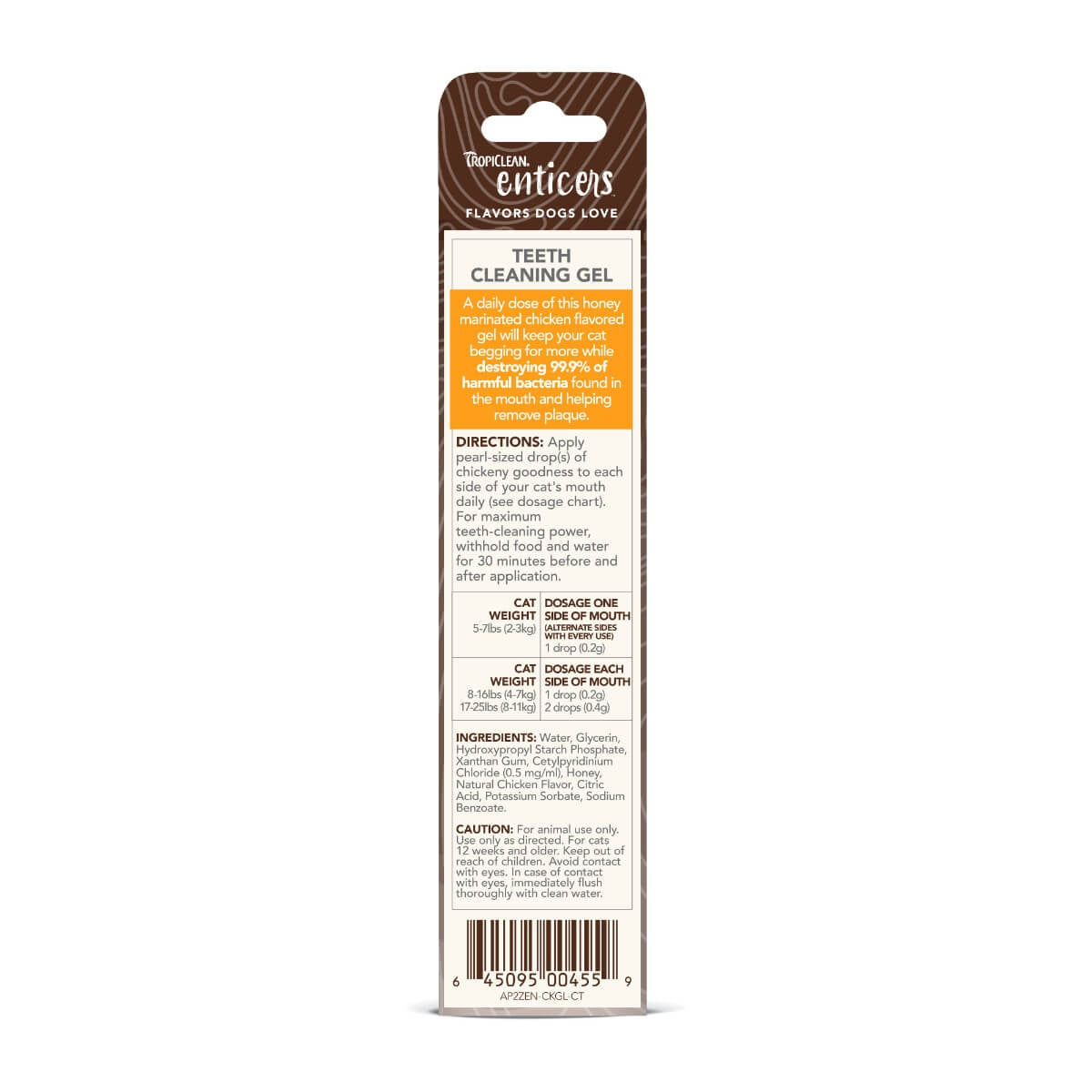 Tropiclean Enticers Honey Marinated Chicken Teeth Cleaning Cat Gel