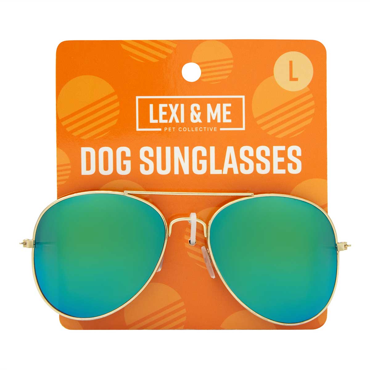 Lexi & Me Aviator Dog Sunglasses Black/Gold