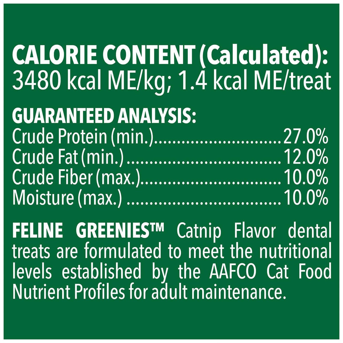 Greenies Catnip Feline Cat Dental Treats
