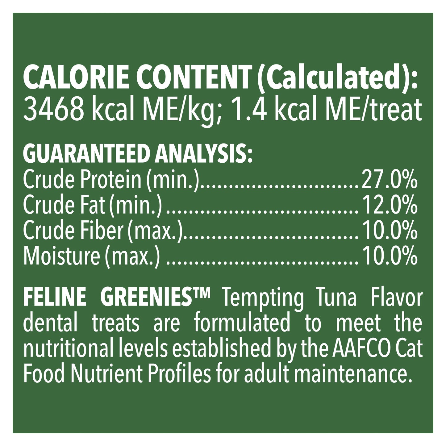 Greenies Tempting Tuna Feline Cat Dental Treats