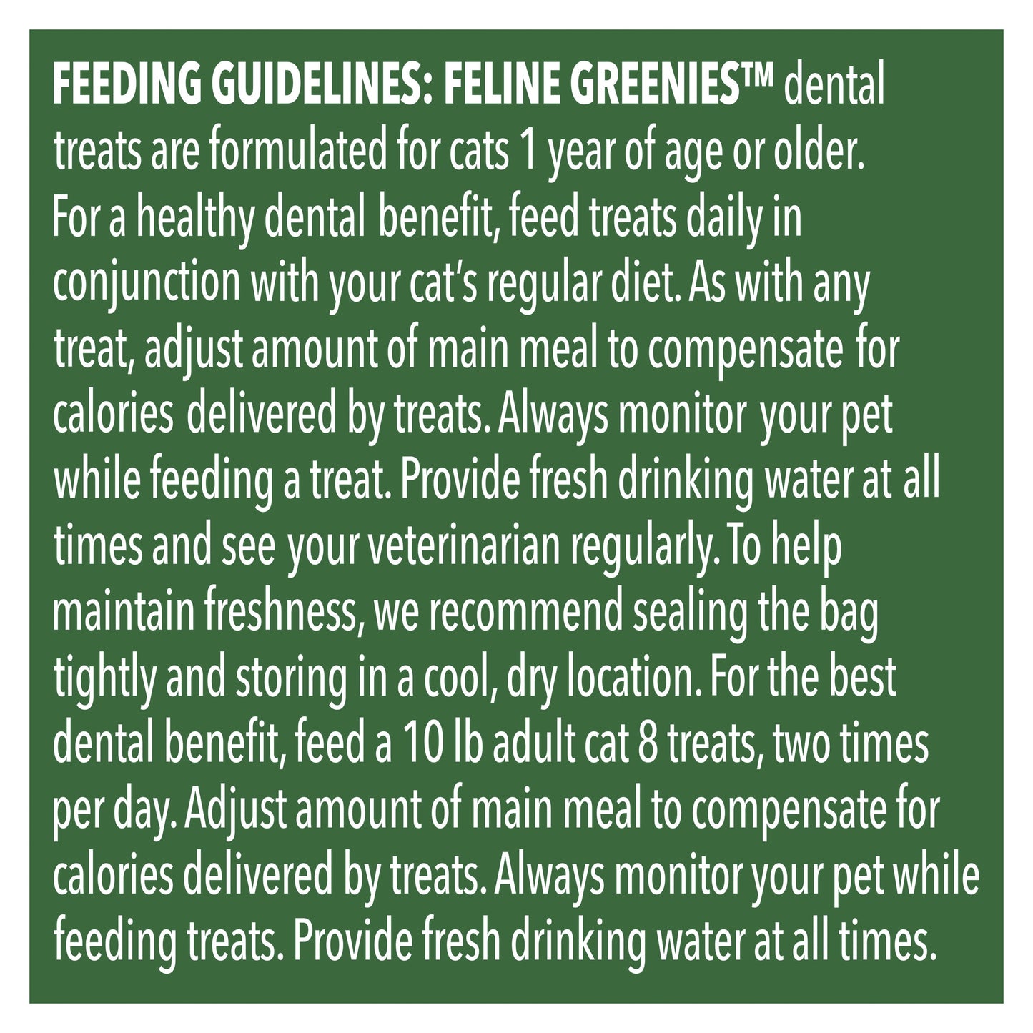Greenies Oven Roasted Chicken Feline Cat Dental Treats