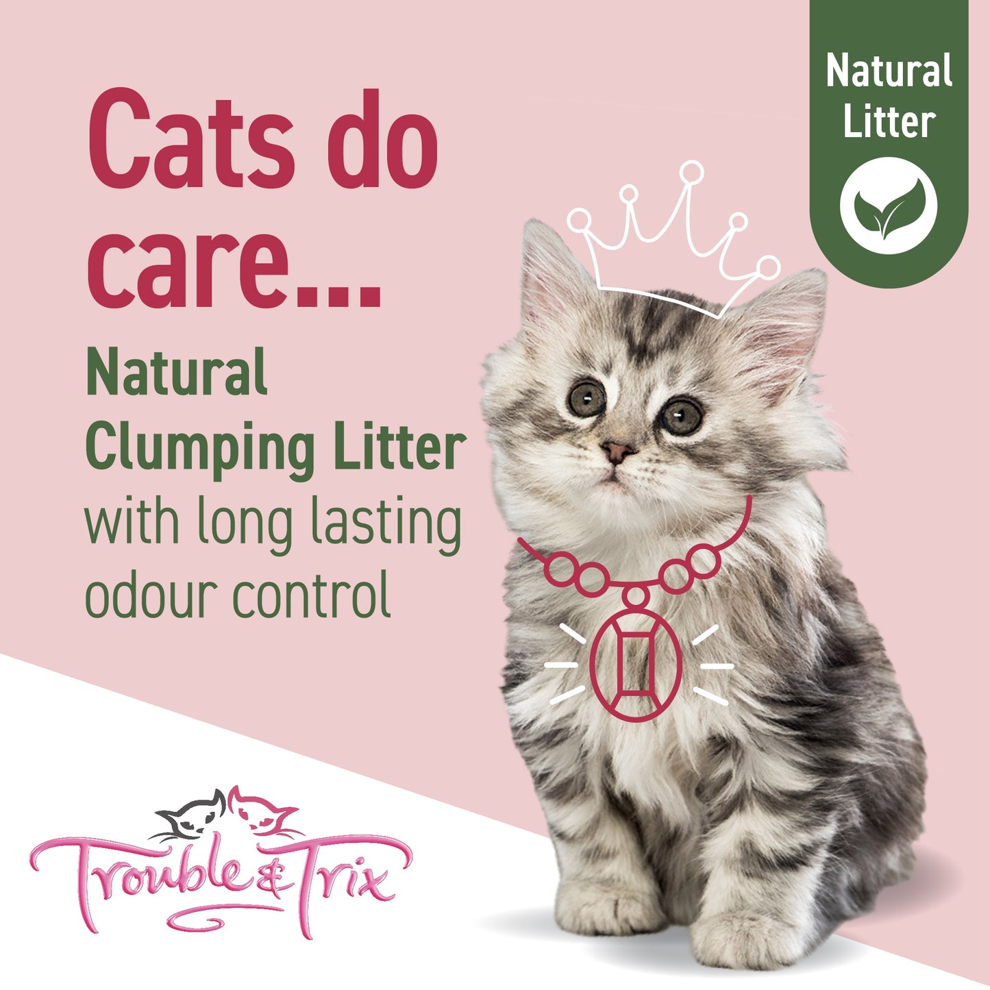 Trouble N Trix Natural Clumping Cherry Blossom Scent Tofu Cat Litter