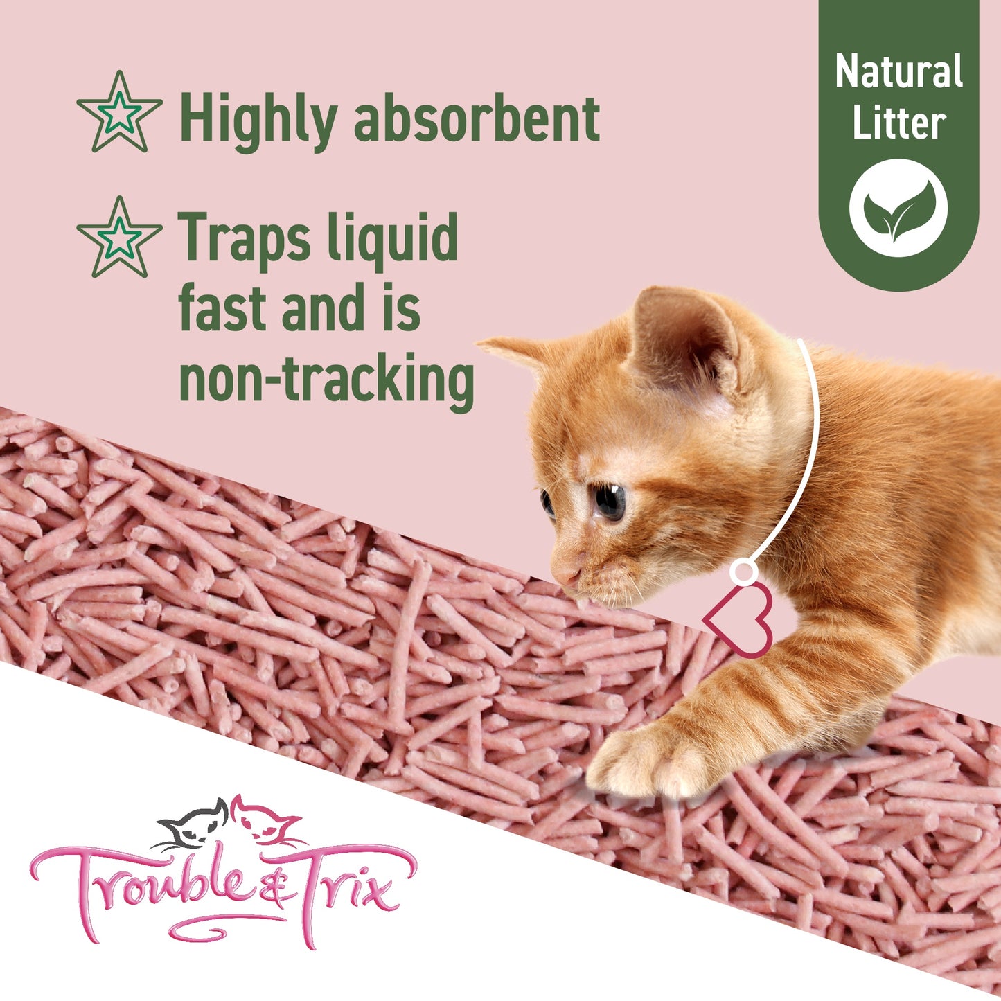 Trouble N Trix Natural Clumping Cherry Blossom Scent Tofu Cat Litter