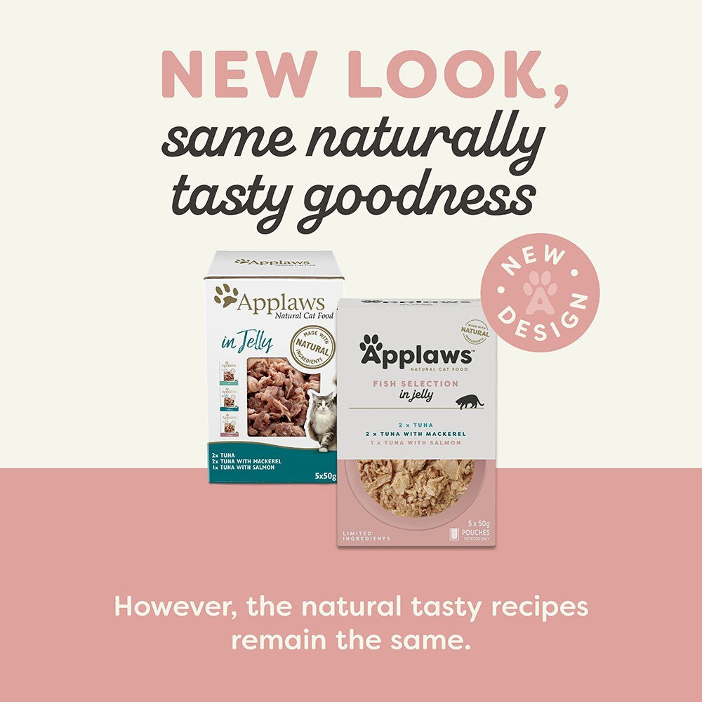 Applaws Tuna In Jelly Wet Cat Food Pouches 5X50g